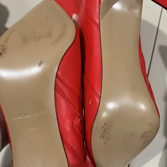 Charles David Matte Red‎ Pointy Boots